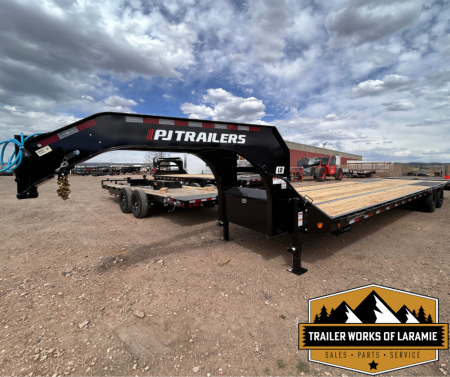New 2027 PJ Trailers LD 32' Goose Neck Deckover- Monster Ramps- 25K