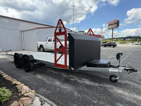 New Futura SHIFTR 8000- Hydraulic Lowering Trailer W/ Tyre Rack, Jockey Jack, Alloy Wheel Upgrade, Spare Tire, and Rock Guard
