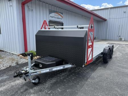 New Futura SHIFTR 8000- Hydraulic Lowering Trailer W/ Tyre Rack, Jockey Jack, Alloy Wheel Upgrade, Spare Tire, and Rock Guard