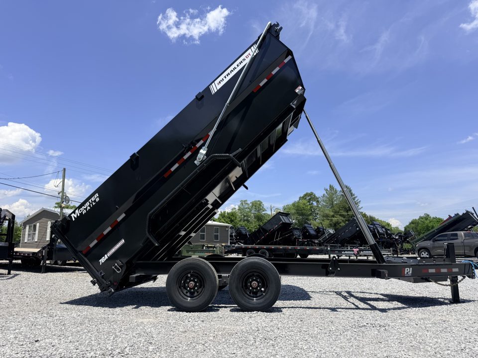 New 2026 PJ Trailers 7X16 (4FT WALL) 6 STAGE TELESCOPIC DUMP TRAILER 17600 GVWR Dump Trailer