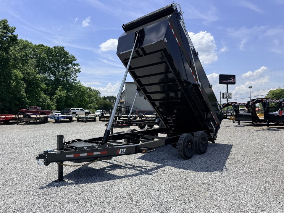 New 2026 PJ Trailers 7X16 (4FT WALL) 6 STAGE TELESCOPIC DUMP TRAILER 17600 GVWR Dump Trailer