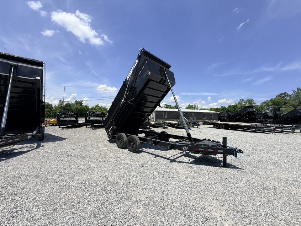 New 2026 PJ Trailers 7X16 (4FT WALL) 6 STAGE TELESCOPIC DUMP TRAILER 17600 GVWR Dump Trailer