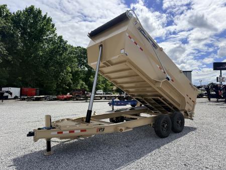 New 2026 PJ Trailers 7X16 (4FT WALL) 6 STAGE TELESCOPIC DUMP TRAILER 17600 GVWR Dump Trailer