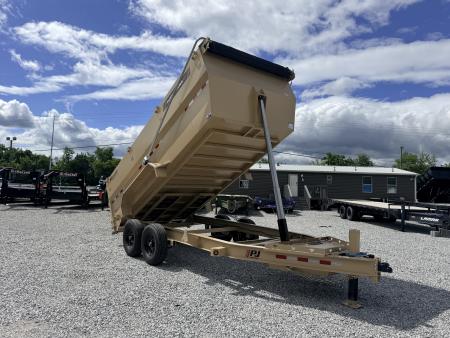 New 2026 PJ Trailers 7X16 (4FT WALL) 6 STAGE TELESCOPIC DUMP TRAILER 17600 GVWR Dump Trailer