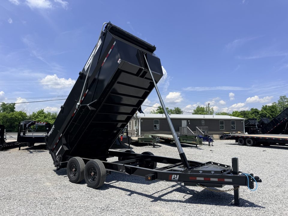 New 2026 PJ Trailers 7X16 (4FT WALL) 6 STAGE TELESCOPIC DUMP TRAILER 17600 GVWR Dump Trailer
