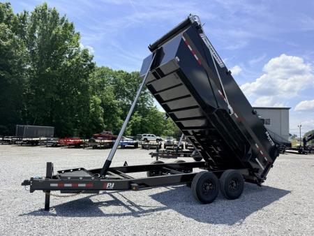 New 2026 PJ Trailers 7X16 (4FT WALL) 6 STAGE TELESCOPIC DUMP TRAILER 17600 GVWR Dump Trailer