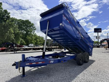 New 2026 PJ Trailers 7X16 (4FT WALL) 6 STAGE TELESCOPIC DUMP TRAILER 17600 GVWR Dump Trailer