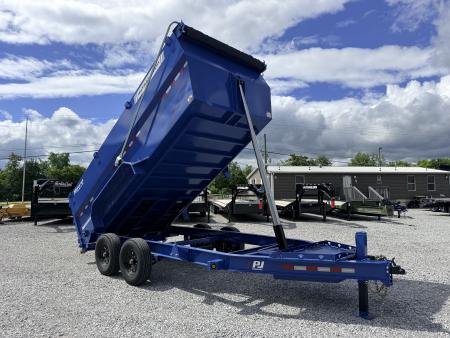 New 2026 PJ Trailers 7X16 (4FT WALL) 6 STAGE TELESCOPIC DUMP TRAILER 17600 GVWR Dump Trailer