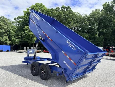 New 2026 PJ Trailers 7X16 (4FT WALL) 6 STAGE TELESCOPIC DUMP TRAILER 17600 GVWR Dump Trailer