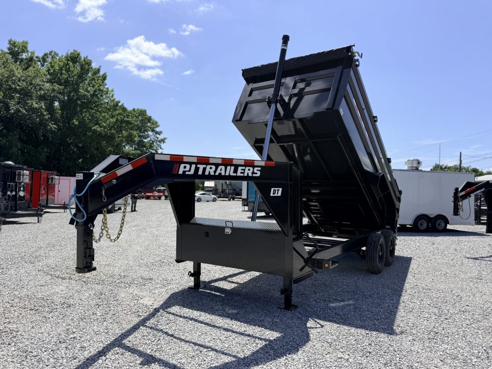 New 2026 PJ Trailers 7X16 GOOSENECK (4FT WALL) DUMP TRAILER 15680 GVWR Dump Trailer