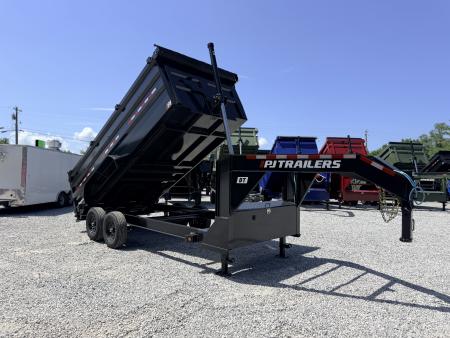 New 2026 PJ Trailers 7X16 GOOSENECK (4FT WALL) DUMP TRAILER 15680 GVWR Dump Trailer