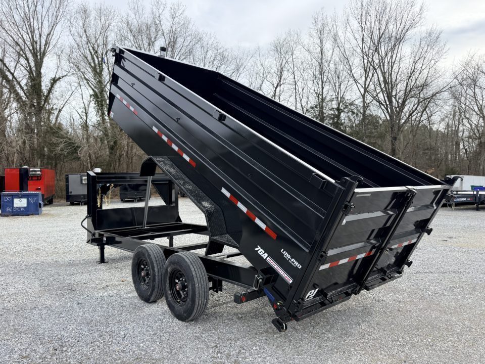 New 2026 PJ Trailers 7X16 GOOSENECK (4FT WALL) DUMP TRAILER 18000 GVWR Dump Trailer
