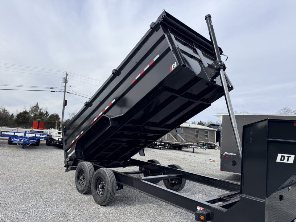 New 2026 PJ Trailers 7X16 GOOSENECK (4FT WALL) DUMP TRAILER 18000 GVWR Dump Trailer