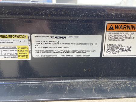 New Lamar Trailers LM 83"X22' EQUIP TILT 14K