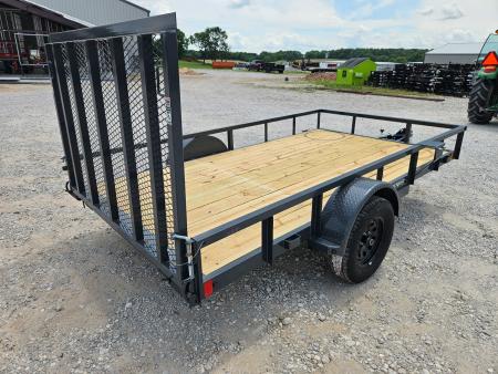 New 2026 Lamar 77X12 SINGLE 3.5K TUBE TOP UTILITY W/4" CHANNEL FRAME & 4' SPRING GATE
