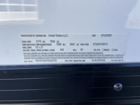 New United Trailers UJ-8.5X16 Enclosed Trailer