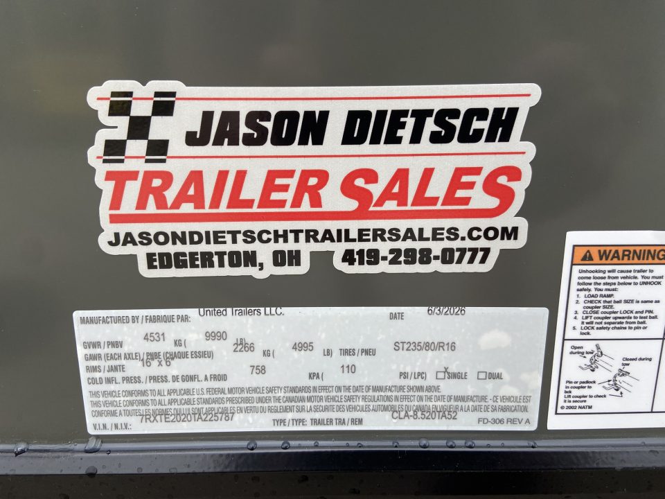 New United CLA-8.5x20 Car Trailer