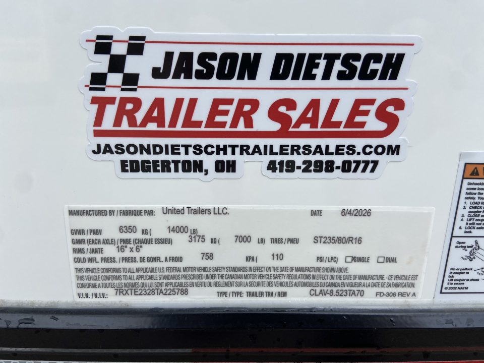 New United CLAV 8.5x23 Enclosed Trailer