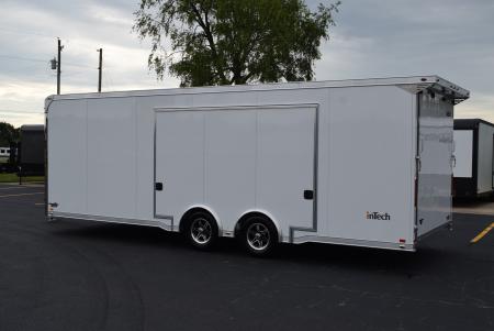 New INTECH 8.5x24 LITE SERIES ALL ALUMINUM CAR HAULER W/ Full Escape Door