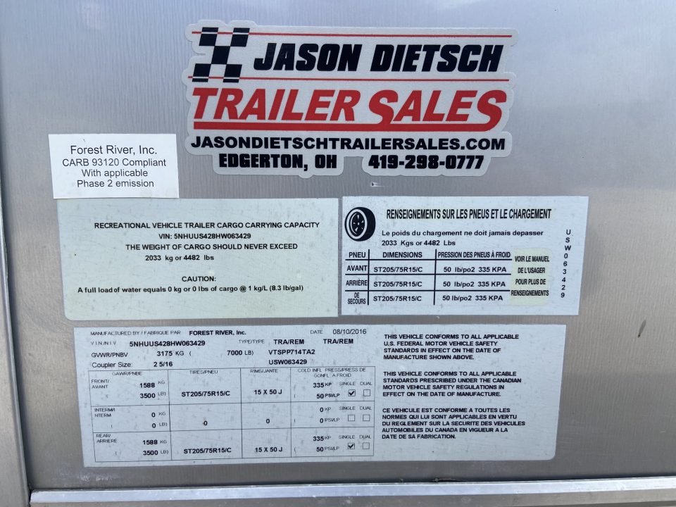 New 2017 Forest River 7X14 Enclosed Trailer