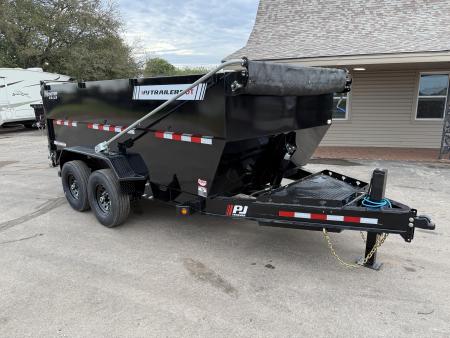 New 2027 PJ 83 x14' BP Tandem Axle Low Pro Telescopic Dump w/ 48  Sides – DT Voyager Package