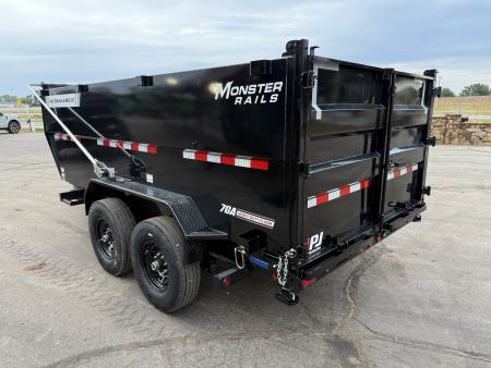 New 2027 PJ 83"x14' BP Tandem Axle Low Pro Telescopic Dump w/ 48" Sides – DT Voyager Package