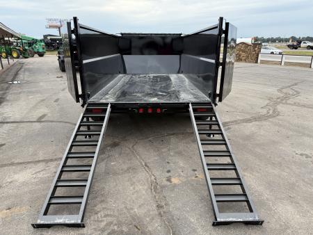 New 2027 PJ 83"x14' BP Tandem Axle Low Pro Telescopic Dump w/ 48" Sides – DT Voyager Package