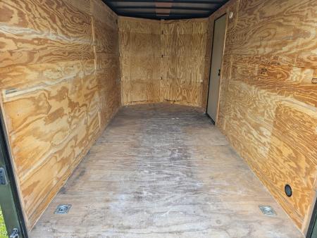 Used 2024 Rock Solid 7X14 TANDEM 7K CARGO W/BLACKOUT TRIM 7' HEIGHT & RAMP DOOR