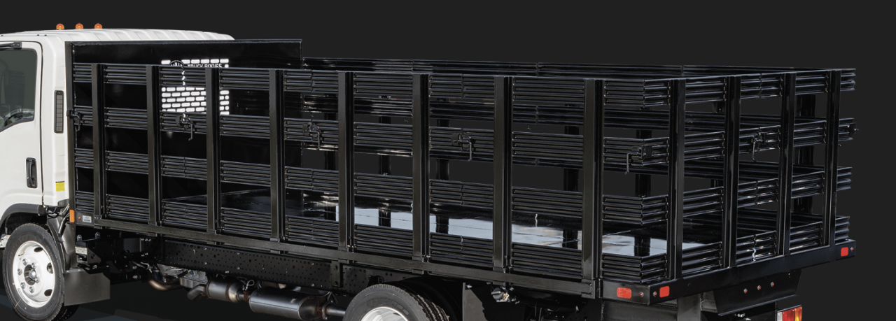 New SH Truck Bodies 11'6" Stake Body Side Racks