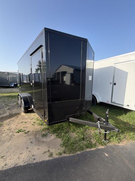 New 2026 ITI Cargo 7 X 14 XE Flat Top V-Nose 7K ( Composite Black/Black Trim )