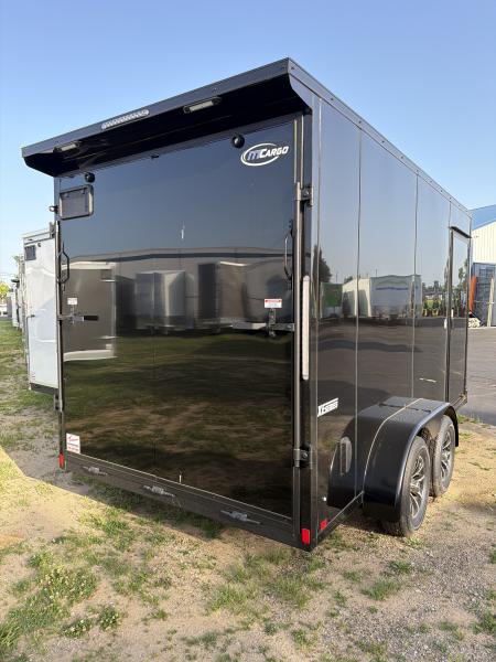 New 2026 ITI Cargo 7 X 14 XE Flat Top V-Nose 7K ( Composite Black/Black Trim )