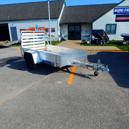 New 2027 Aluma 548 ALUMINUM DECK SINGLE AXLE STRAIGHT TAILGATE 13  STEEL WHEELS Utility Trailer
