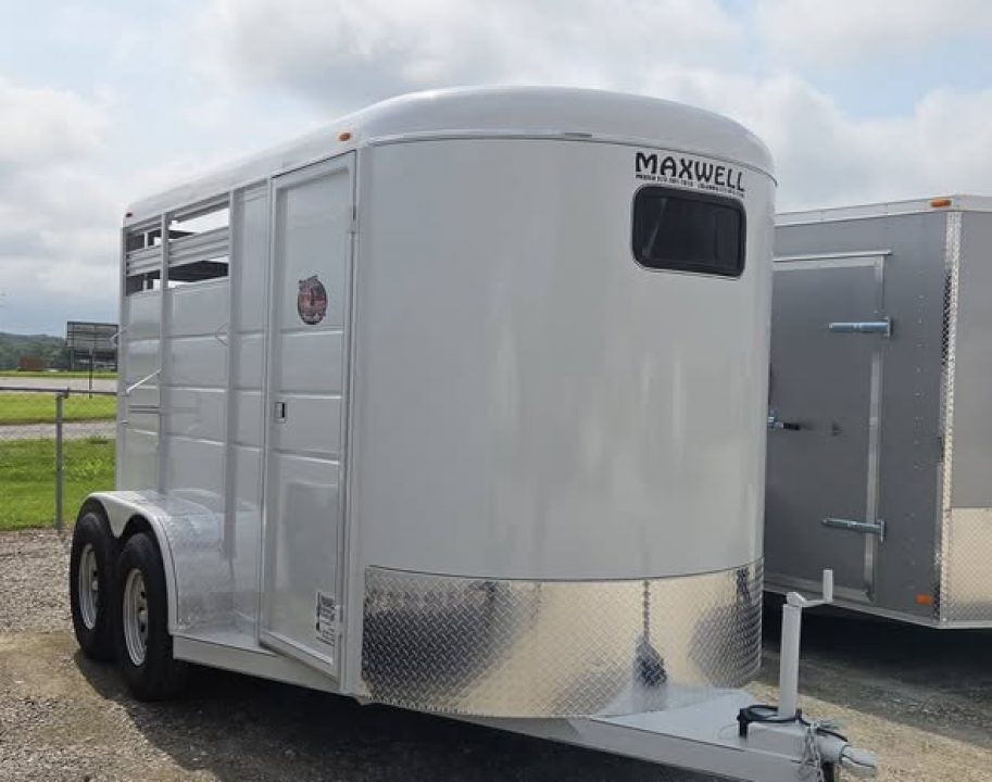 New 2026 Maxwell BrushPopper Slant 2 Horse Trailer