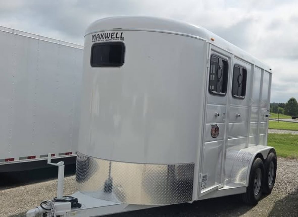 New 2026 Maxwell BrushPopper Slant 2 Horse Trailer