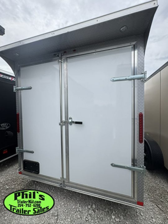 New 7X12 ENCLOSED TRAILER CARGO TRAILER DOUBLE DOORS Cargo / Enclosed Trailer SCREWLESS .080 EXTERIOR & REAR WING