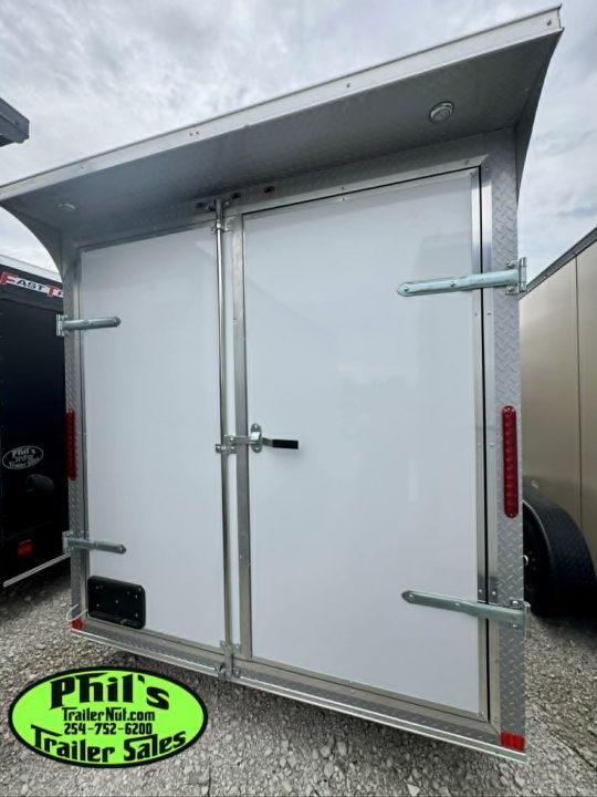 New 7X12 ENCLOSED TRAILER CARGO TRAILER DOUBLE DOORS Cargo / Enclosed Trailer SCREWLESS .080 EXTERIOR & REAR WING