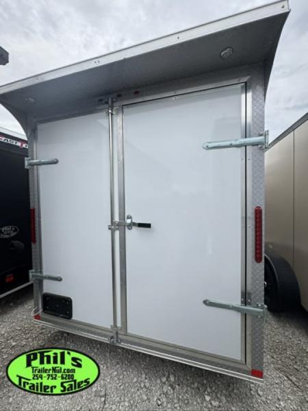 New 7X12 ENCLOSED TRAILER CARGO TRAILER DOUBLE DOORS Cargo / Enclosed Trailer SCREWLESS .080 EXTERIOR & REAR WING