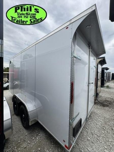 New 7X12 ENCLOSED TRAILER CARGO TRAILER DOUBLE DOORS Cargo / Enclosed Trailer SCREWLESS .080 EXTERIOR & REAR WING