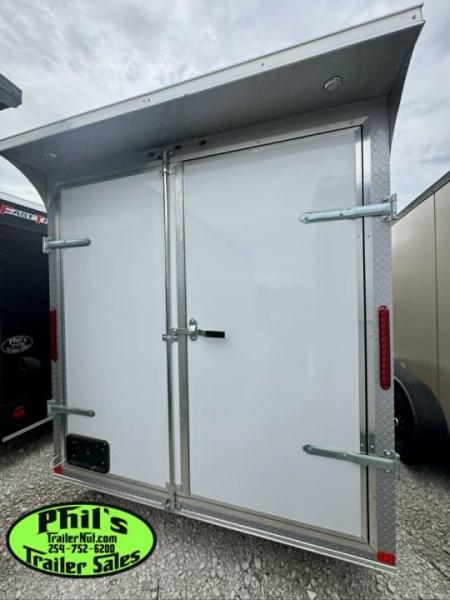 New 7X12 ENCLOSED TRAILER CARGO TRAILER DOUBLE DOORS Cargo / Enclosed Trailer SCREWLESS .080 EXTERIOR & REAR WING
