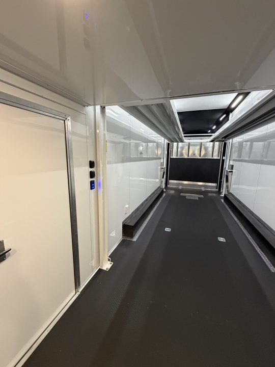 New 2027 Haulmark EDGE 28 Stacker Race Trailer, Finished Race Interior, 21K GVWR, Awnings, Lift