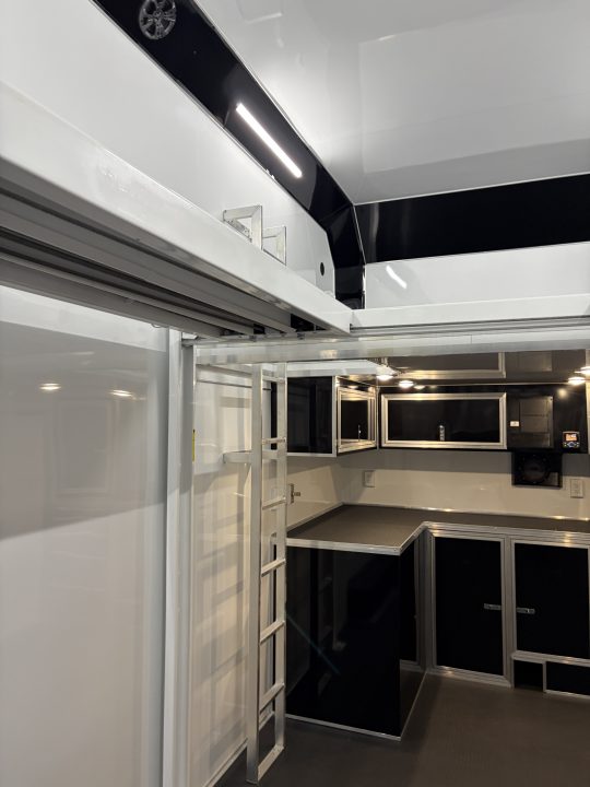New 2027 Haulmark EDGE 28 Stacker Race Trailer, Finished Race Interior, 21K GVWR, Awnings, Lift