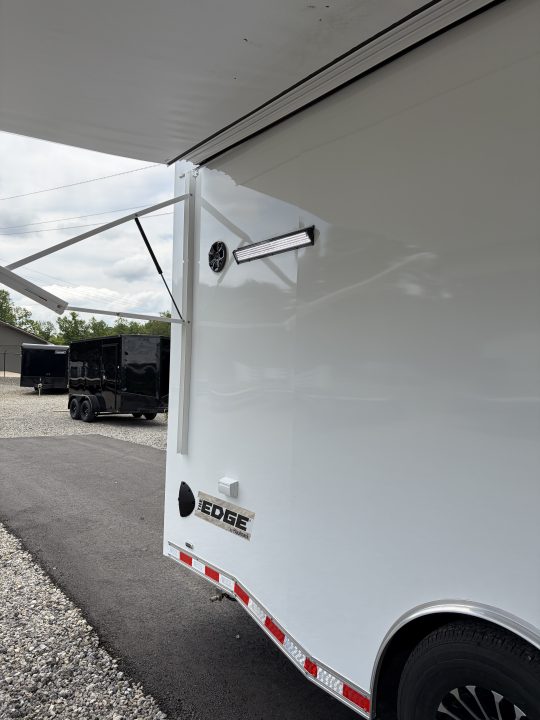 New 2027 Haulmark EDGE 28 Stacker Race Trailer, Finished Race Interior, 21K GVWR, Awnings, Lift