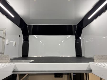 New 2027 Haulmark EDGE 28 Stacker Race Trailer, Finished Race Interior, 21K GVWR, Awnings, Lift