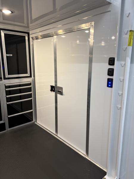 New 2027 Haulmark EDGE 28 Stacker Race Trailer, Finished Race Interior, 21K GVWR, Awnings, Lift