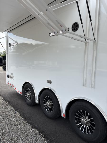 New 2027 Haulmark EDGE 28 Stacker Race Trailer, Finished Race Interior, 21K GVWR, Awnings, Lift