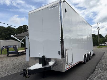 New 2027 Haulmark EDGE 28 Stacker Race Trailer, Finished Race Interior, 21K GVWR, Awnings, Lift