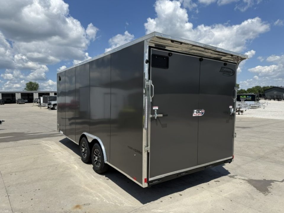 New 2026 Formula Trailers Traverse Charcoal 8.5'x20' 10k Flat Top V-Nose Enclosed Car Hauler Cargo Cargo / Enclosed Trailer