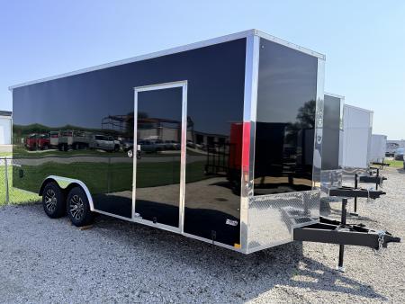 New 2026 Formula Traverse Black 8.5'x20' 10k Flat Top V-Nose Enclosed Car Hauler Cargo Trailer