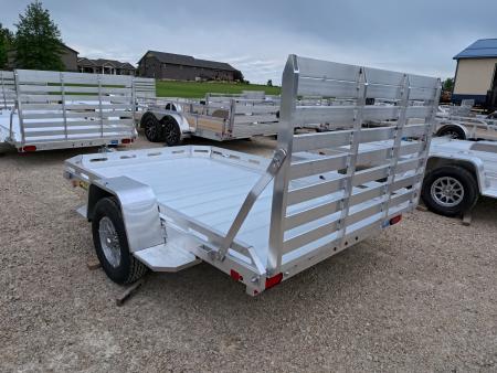New 2027 Aluma 77 x 10 Heavy Single Axle Utility Trailer with Slotted Rail Side and Straight Gate - 2990lb. GVWR