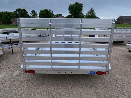 New 2027 Aluma 77 x 10 Heavy Single Axle Utility Trailer with Slotted Rail Side and Straight Gate - 2990lb. GVWR